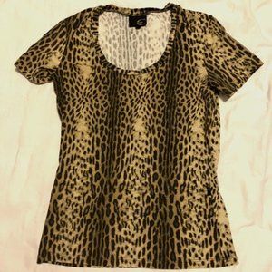 Roberto Cavalli - Just Cavalli Leopard Print Stretch T Shirt - Small